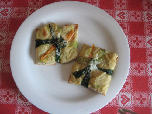 Fagottini porri e lenticchie
