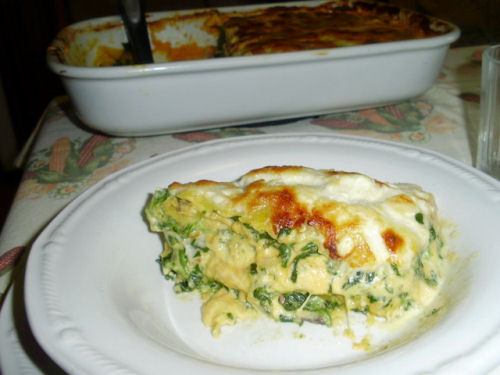 Lasagne zucca e spinaci